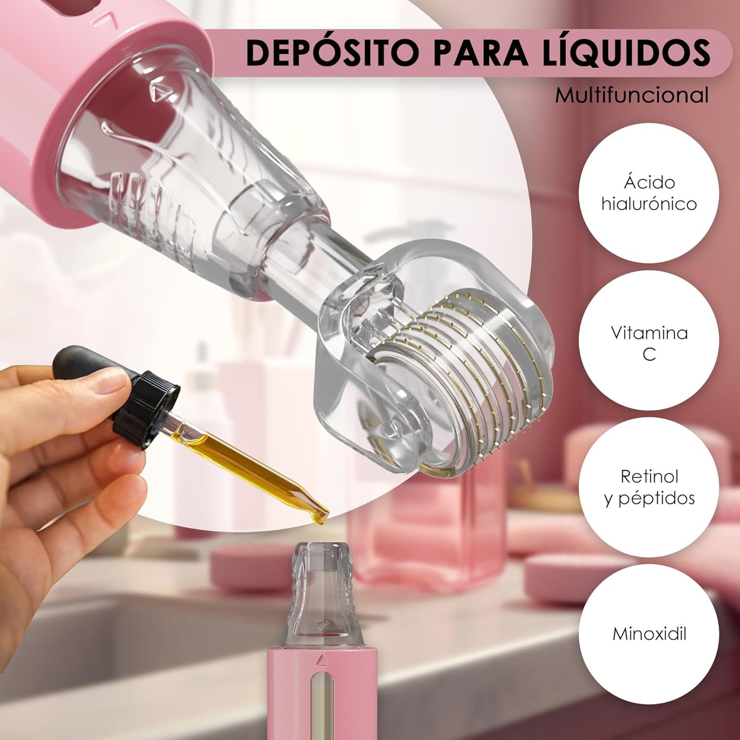 Derma Roller con Depósito y Ácido Hialurónico