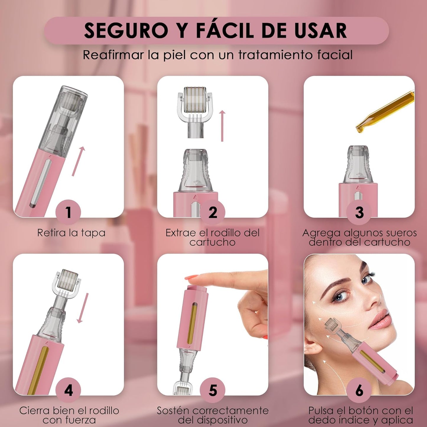 Derma Roller con Depósito y Ácido Hialurónico