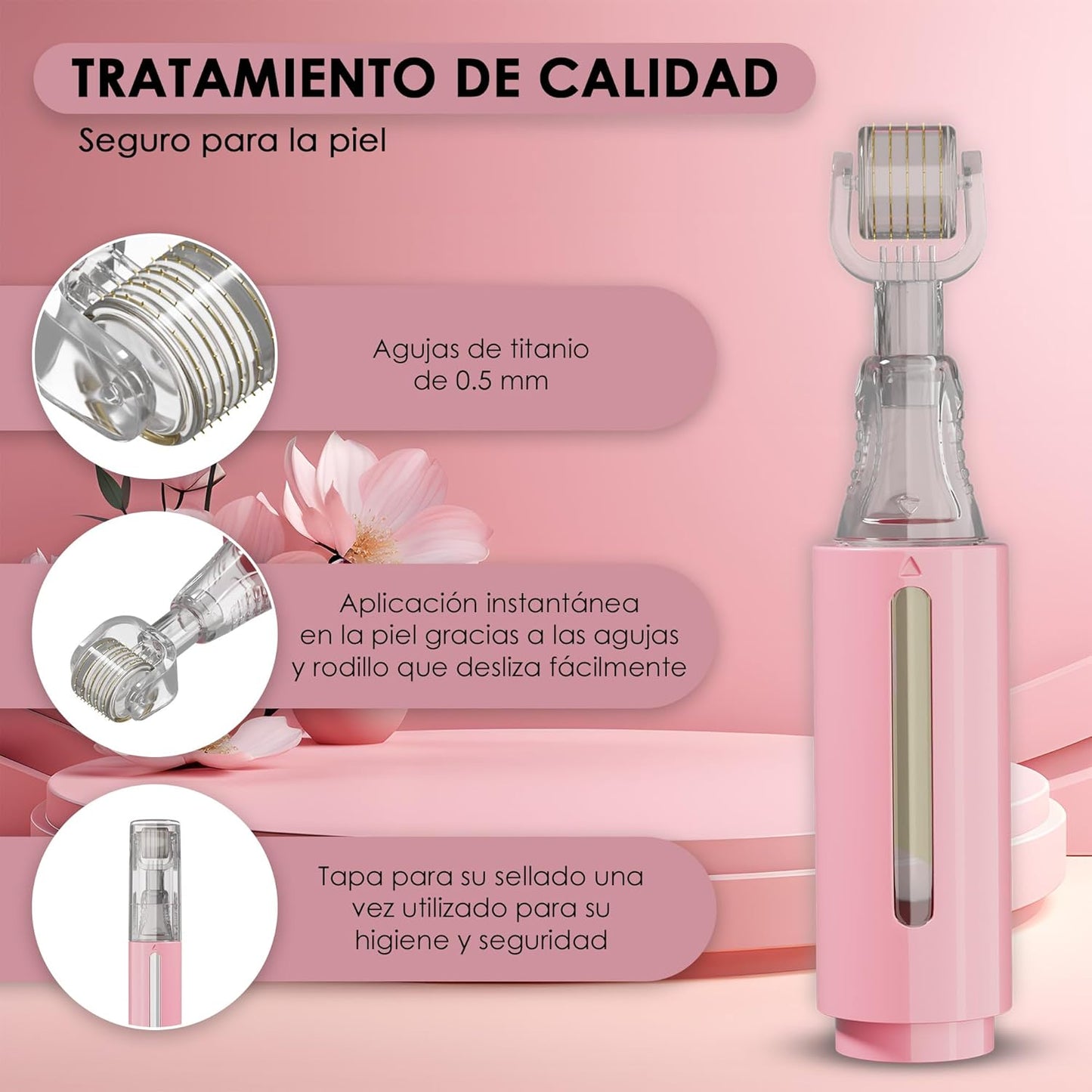 Derma Roller con Depósito y Ácido Hialurónico