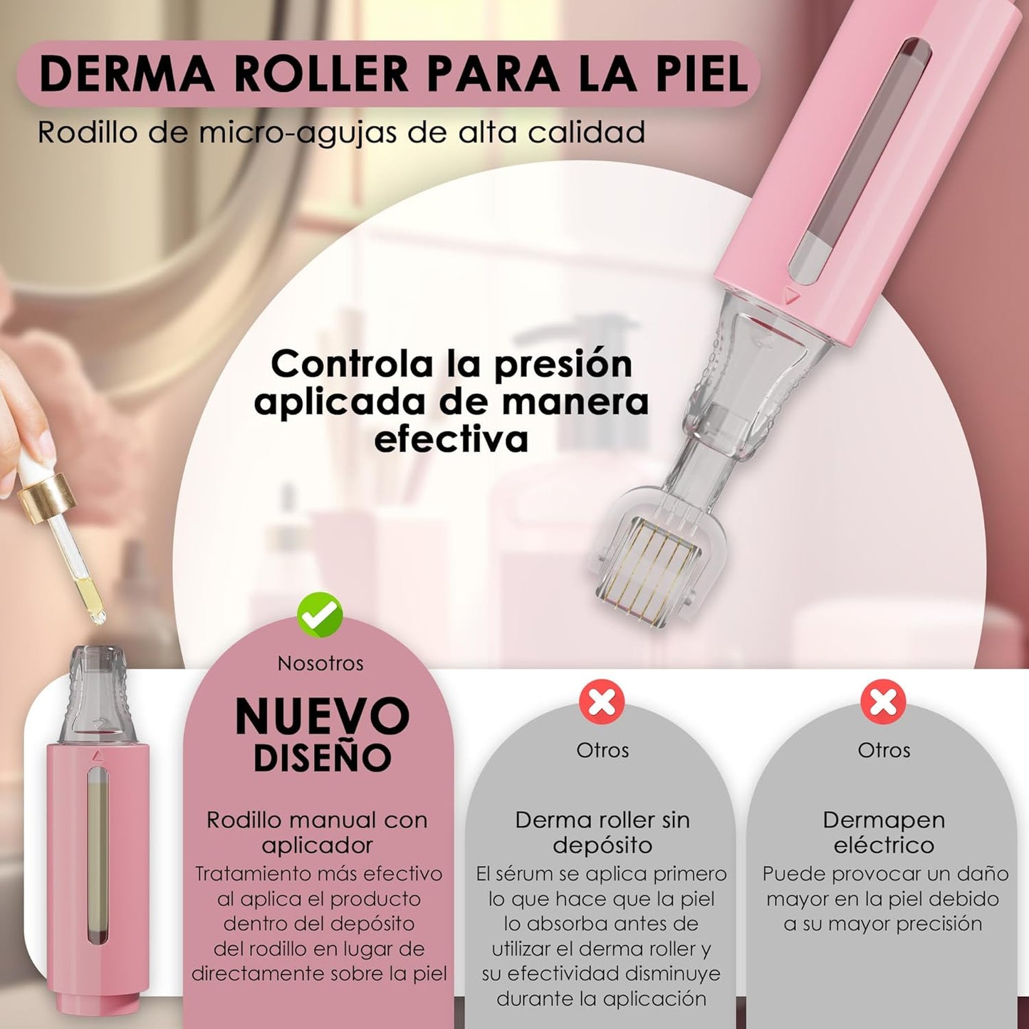 Derma Roller con Depósito y Ácido Hialurónico