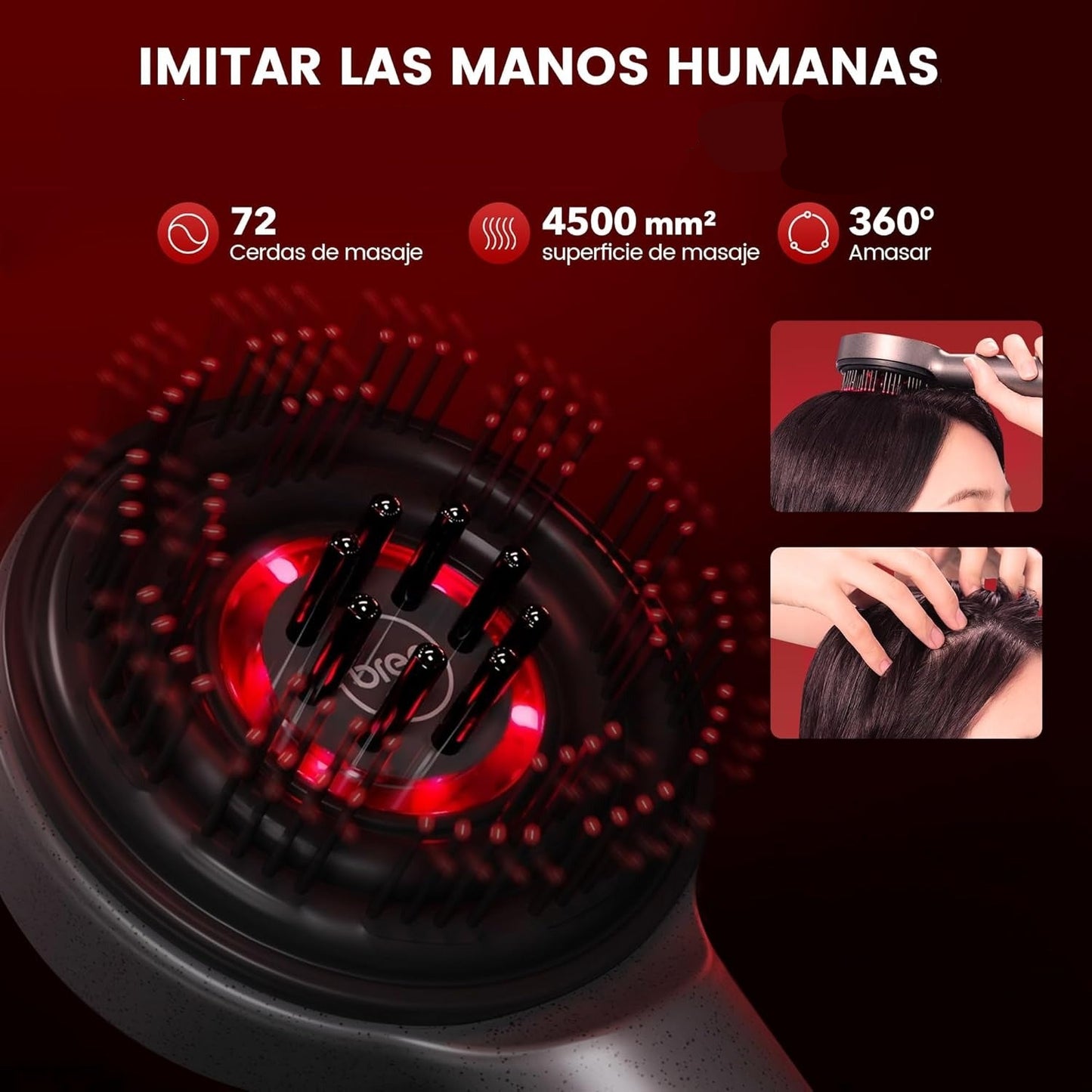 Blassier™ Breo Scalp3 - Cepillo profesional para masaje de cabello con calor